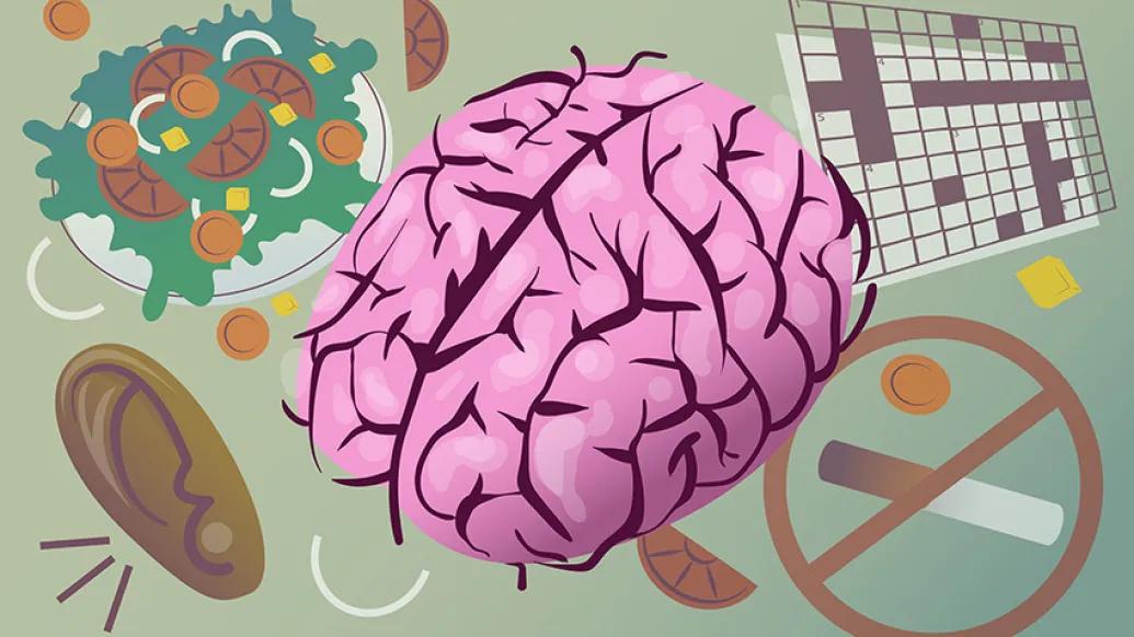 brain food puzzle ear no smoking sign