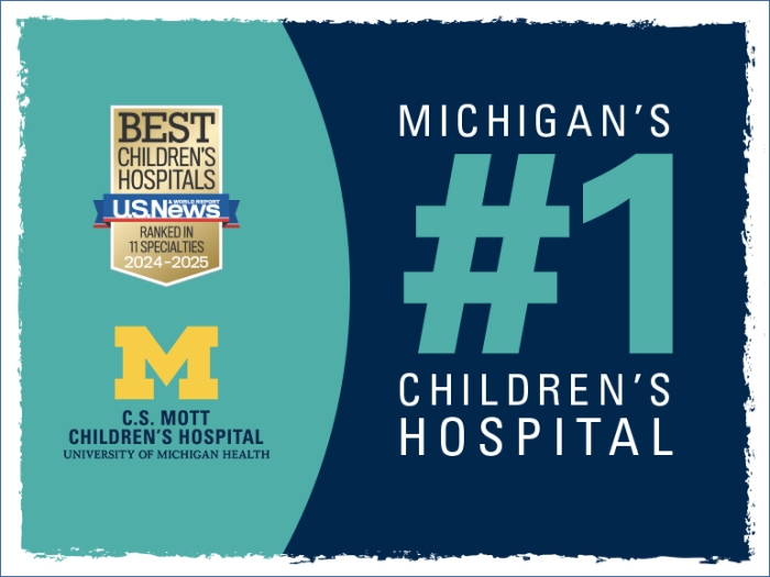 Graphic saying Mott is the No.1 hospital