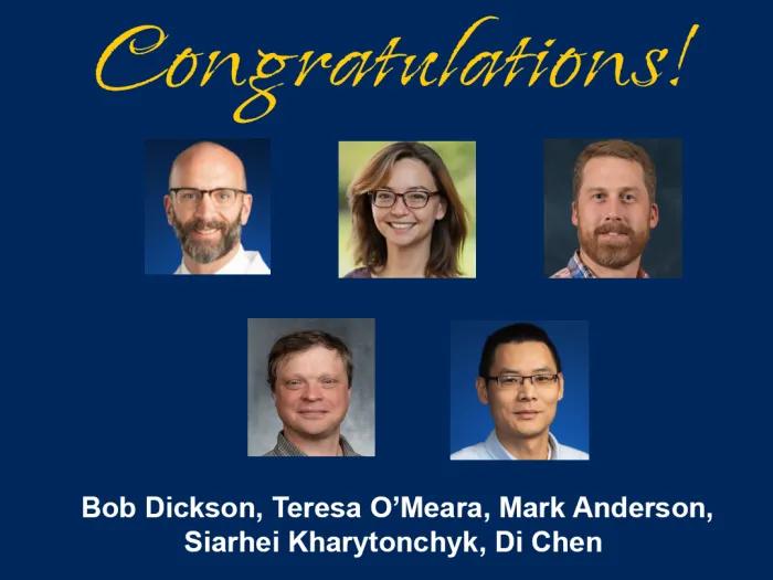 Bob Dickson, Teresa O'Meara, Mark Anderson, Siarhei Kharytonchyk, Di Chen