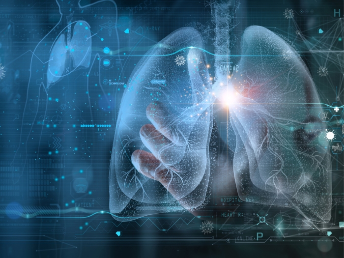 technological image of lungs