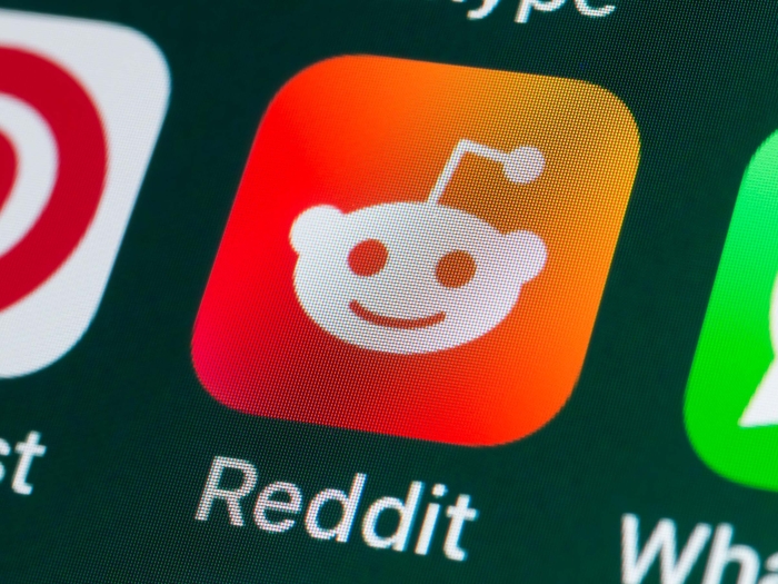 close up of reddit app on phone