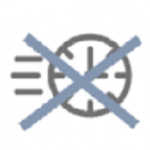 Clock with large x over it