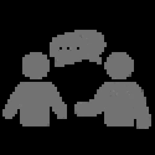 Gray icon of person and doctor speaking
