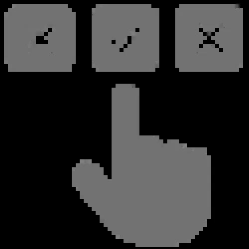 Gray icon of hand