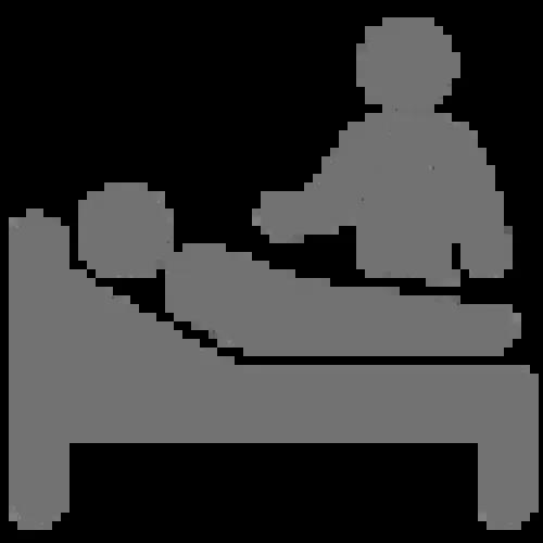 A Grey Icon showing a patient lying down