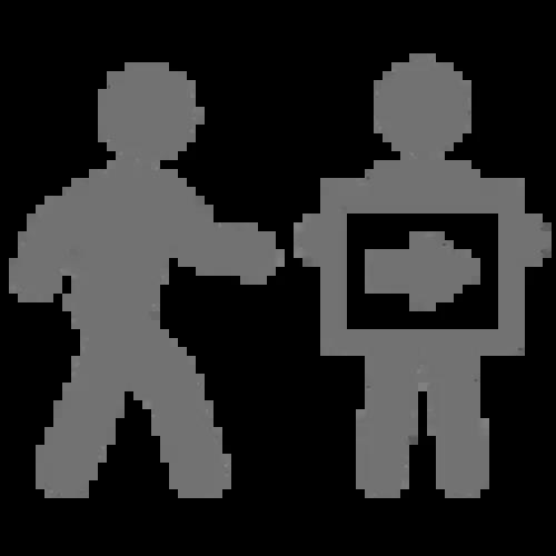 Gray Icon of two people with arrow