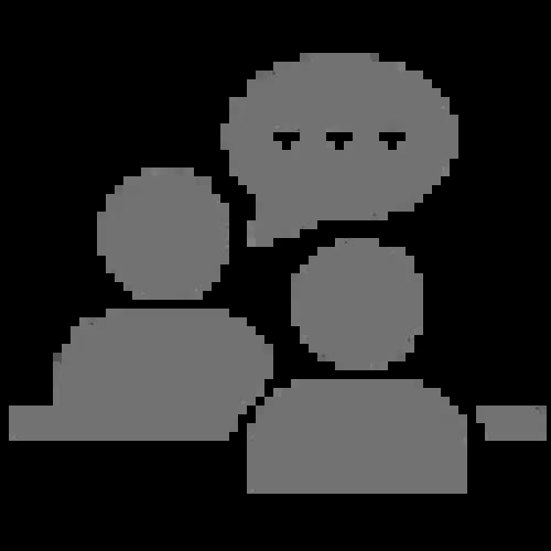 Gray Icon of two people with speech bubble