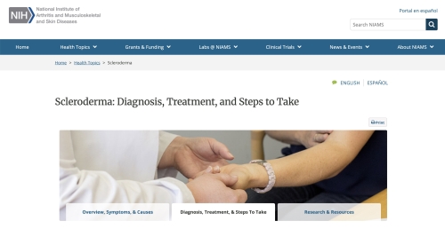 NIH Scleroderma home page