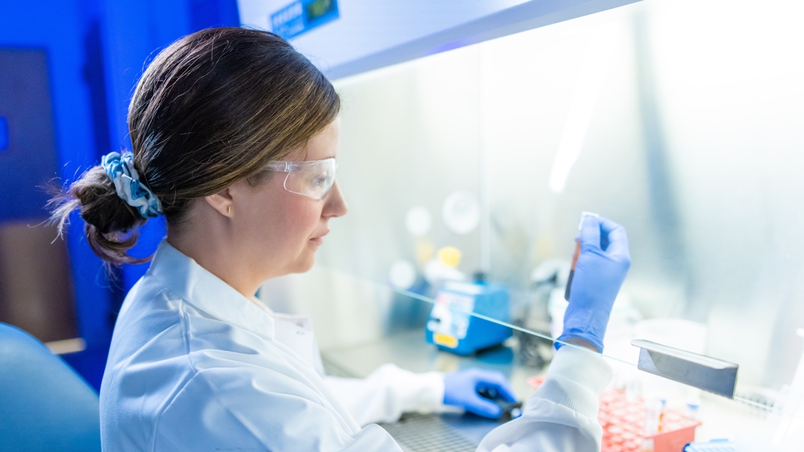 a female scientist working in a lab