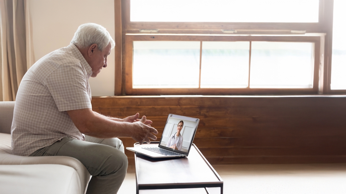 patient on a telehealth call