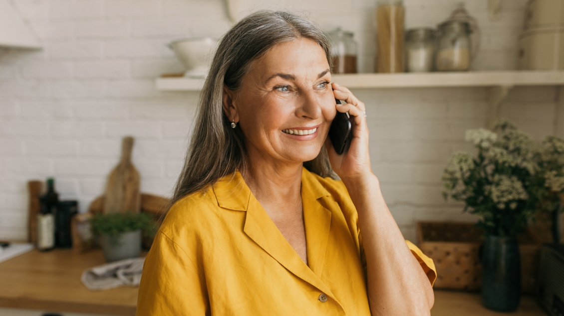 Woman talking on phone