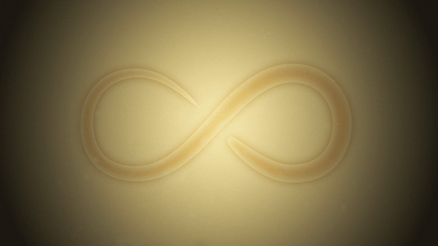 worm forming into infinity graphic light yellow