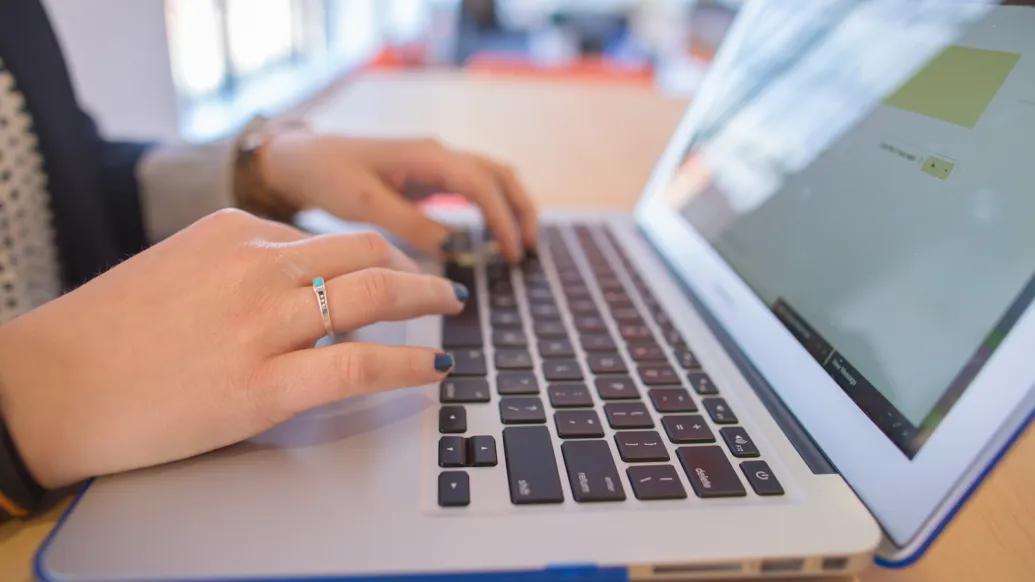 a closeup image of a laptop