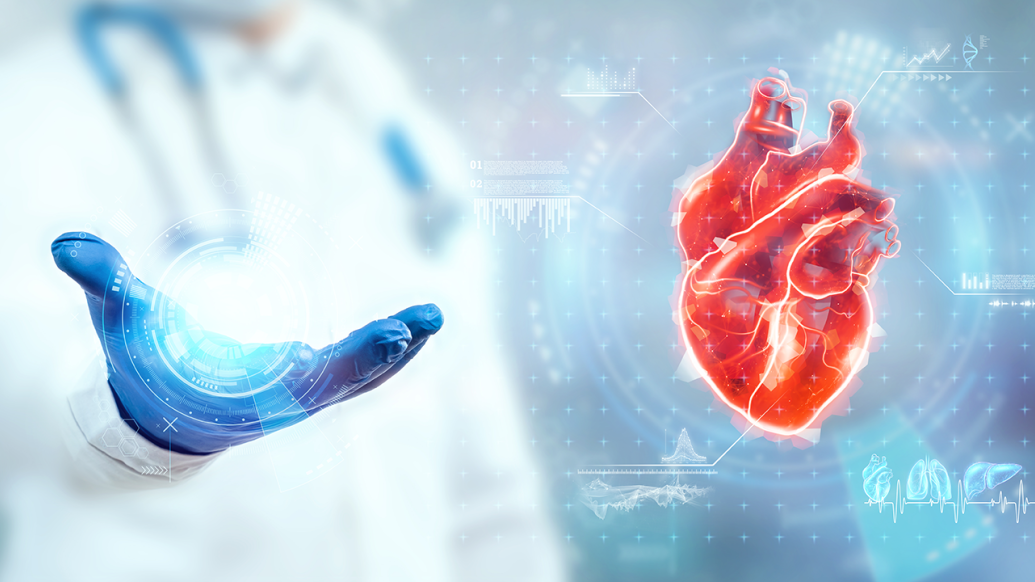 graphic with doctor and heart