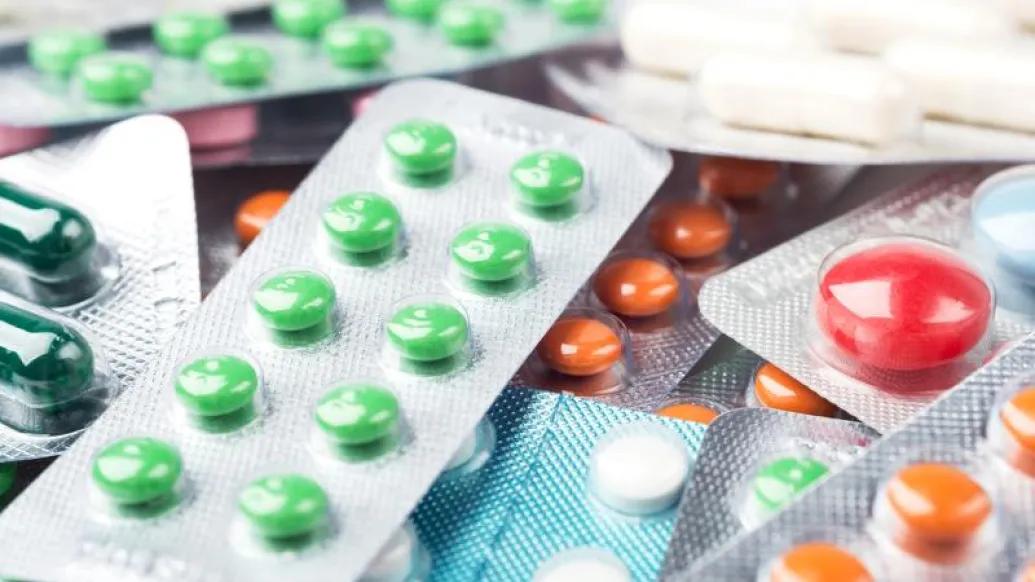 close-up of medications