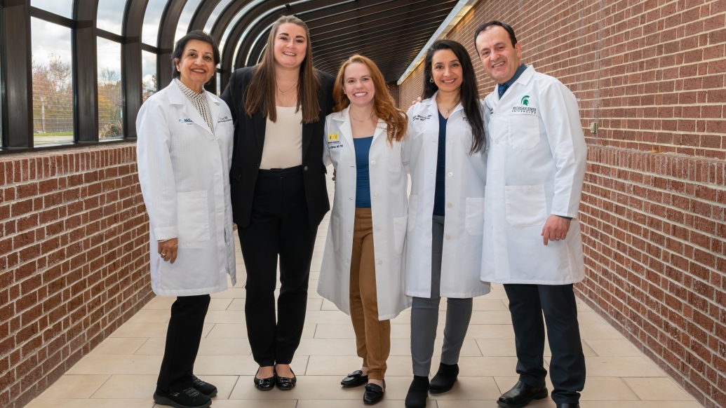 Dr. Parul Sud (McLaren-Flint), Lexi Brown (Michigan Medicine), Dr. Melissa Elafros (Michigan Medicine), Dr. Huda Marcus (Hurley Medical Center), Dr. Thair Dawood (Hurley Medical Center).