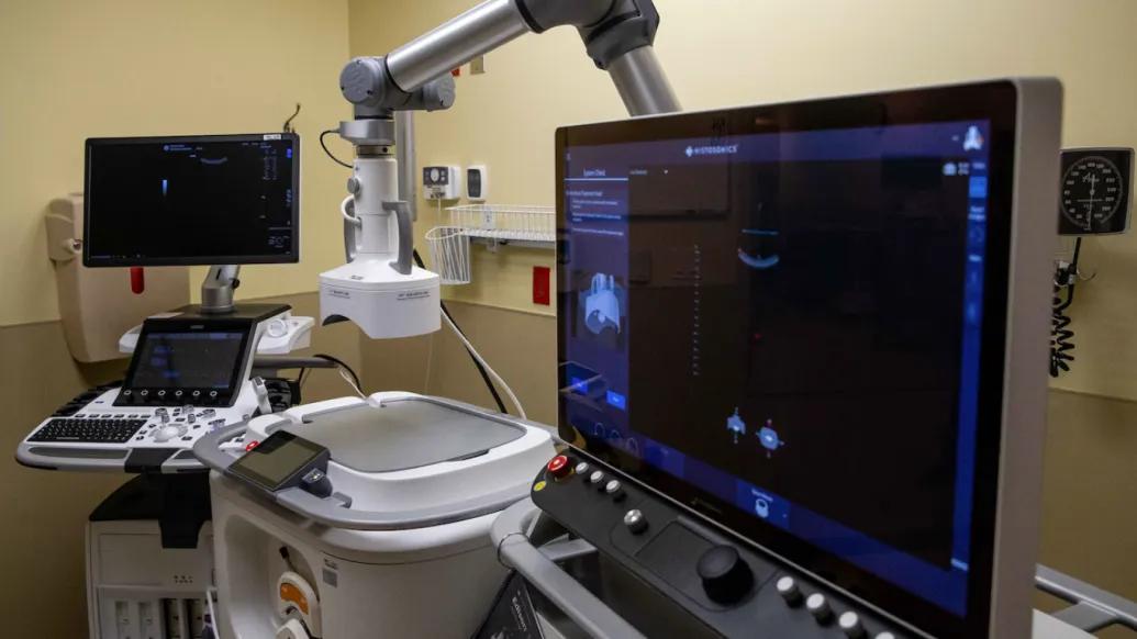 Technology used to perform histotripsy, a revolutionary non-invasive cancer treatment recently made available at the University of Michigan Health-West - Isaac Ritchey