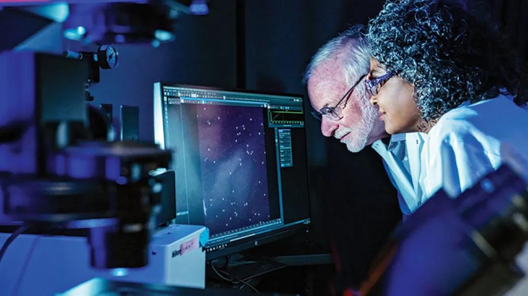 Max Wicha, M.D. and Sunitha Nagrath, Ph.D.  Photo credit: Leisa Thompson