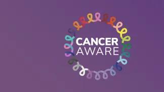 Cancer Wise surrounded by multicolor ribbons