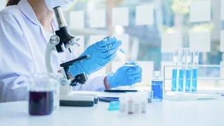 Person working in a lab