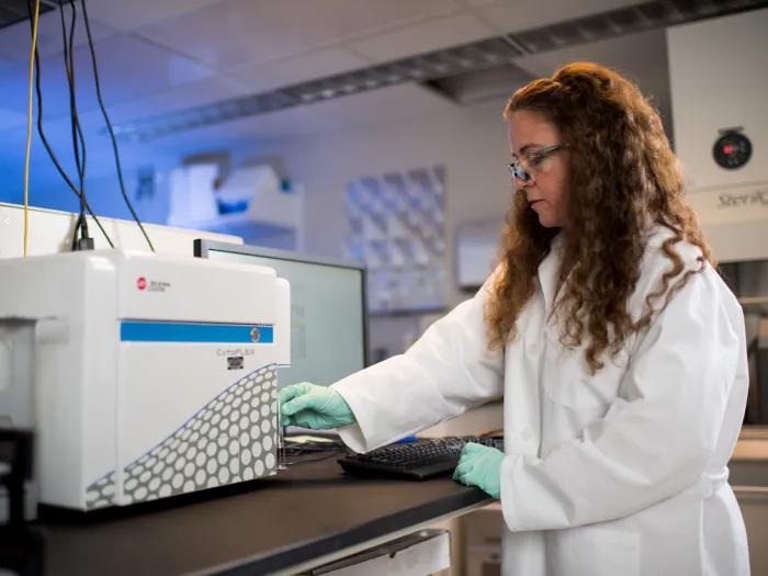 Scientist in the Flow Cytometry lab