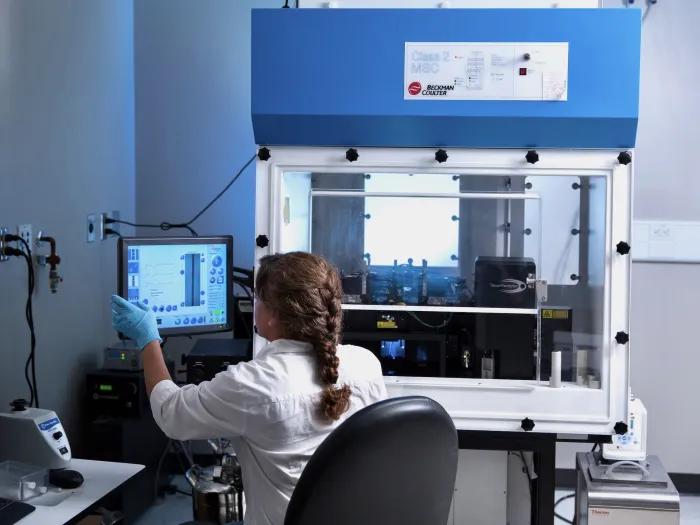 Scientist in the Flow Cytometry lab