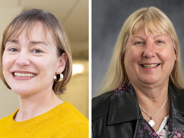 Nicole Koropatkin, PhD, (left) and Brenda Franklin (right), recipients of M&I 2024 EBS Awards