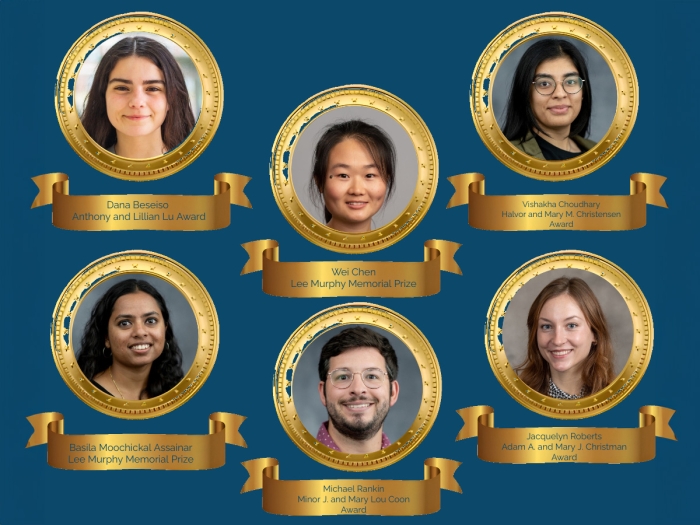 Headshots of six 2024 trainee award winners