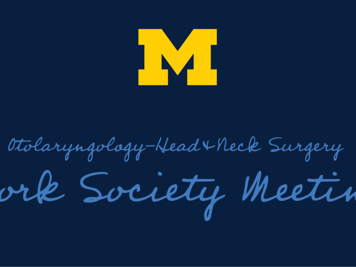 Otolaryngology-Head and Neck Surgery Work Society Meeting