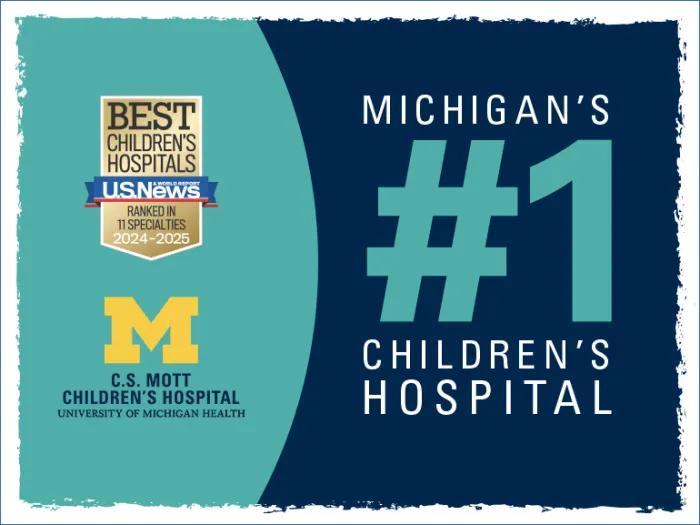 Graphic saying Mott is the No.1 hospital