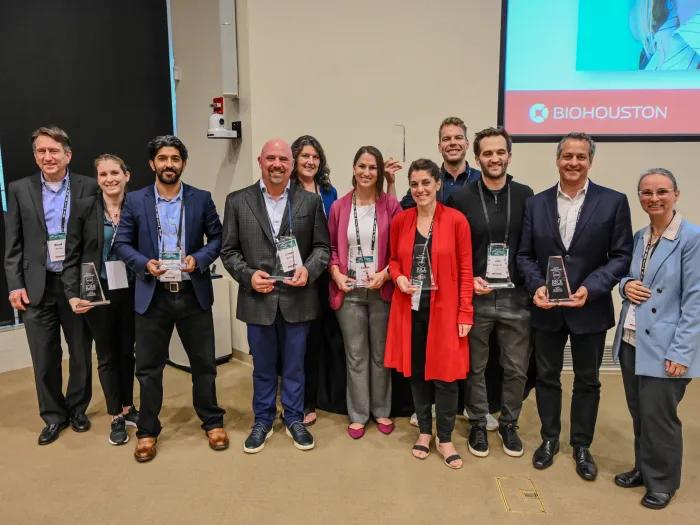 Jillian Levovitz with representatives from the ten winning companies