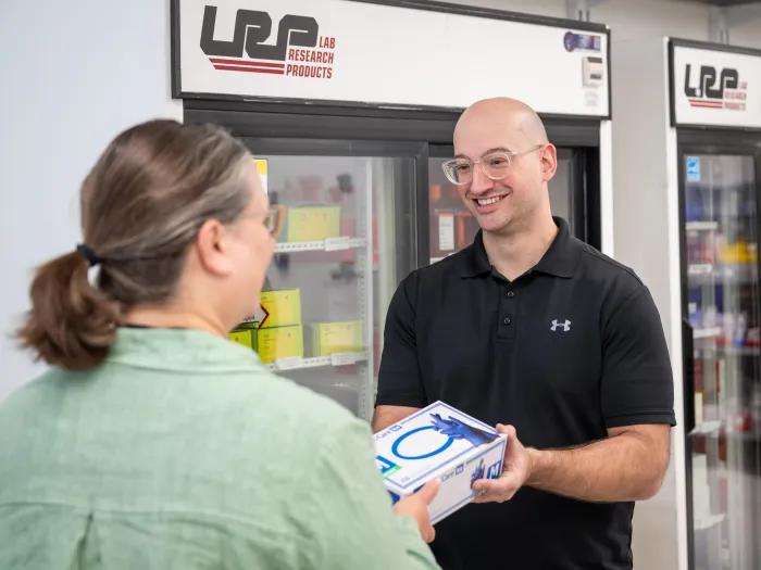 Picking up a product