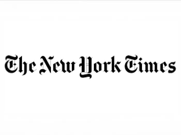 The New York Times logo in black on a white background