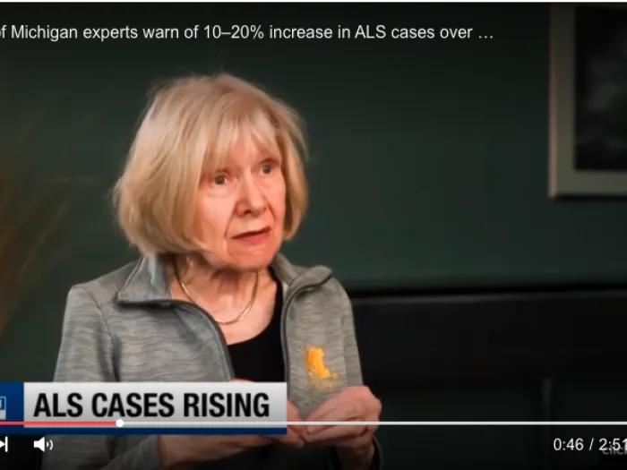 Dr. Eva Feldman being interviewed about ALS