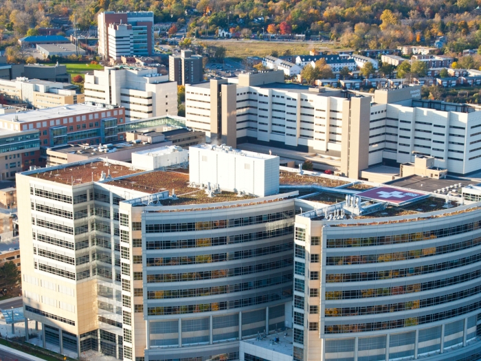 An aerial shot of the Mott campus