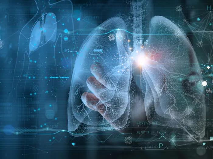 technological image of lungs