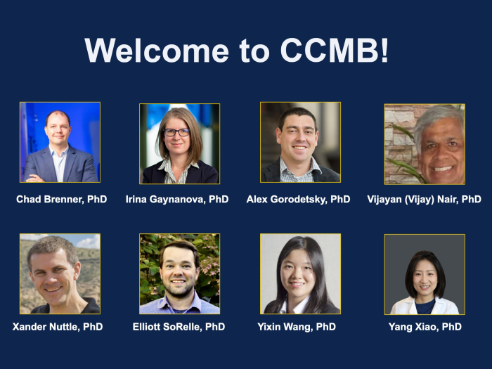 CCMB welcomes eight faculty from across U-M campus