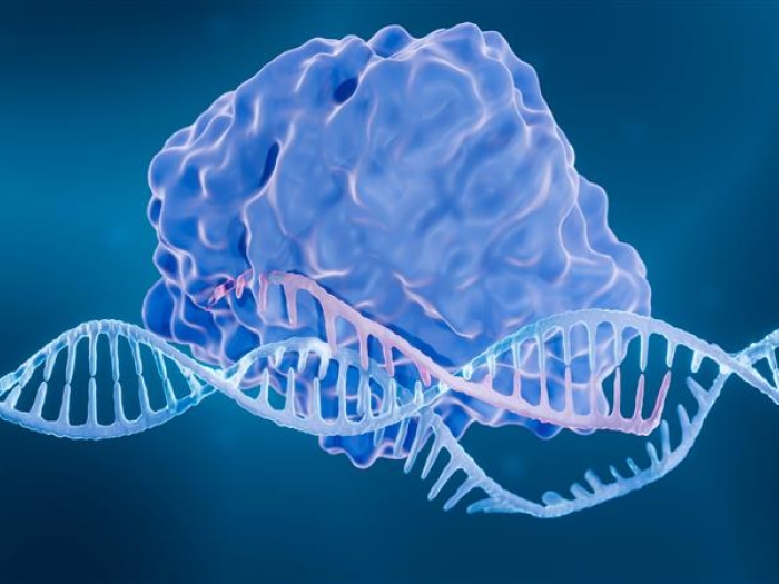 crispr blue cell dna floating
