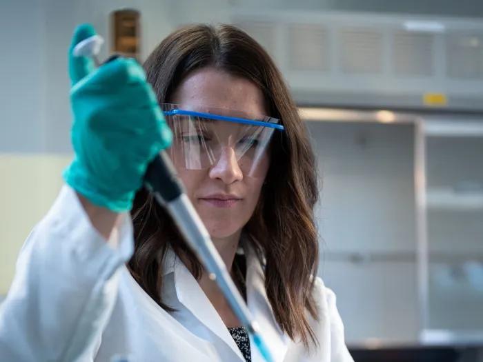 researcher working in a lab