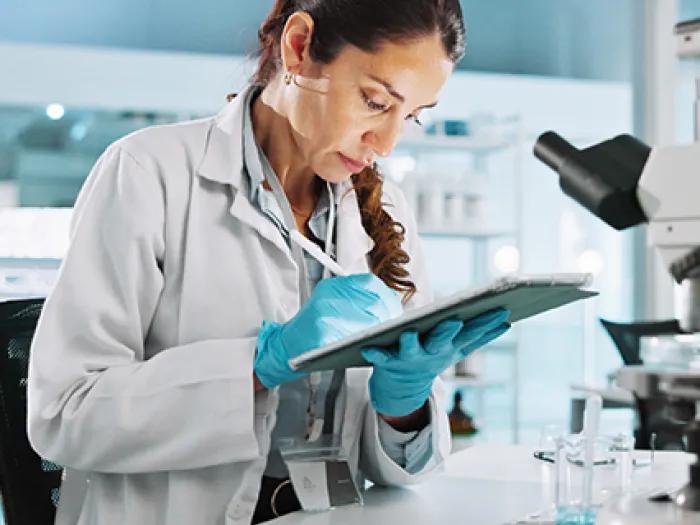 researcher working in a lab