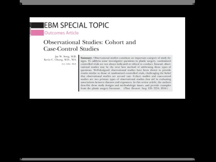 Observational Studies: Cohort and Case-Control Studies