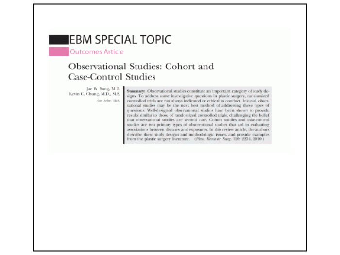 Observational Studies: Cohort and Case-Control Studies