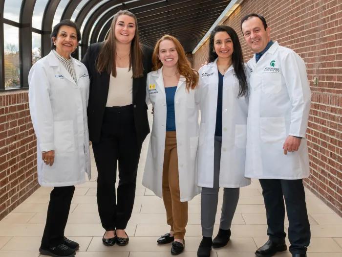 Dr. Parul Sud (McLaren-Flint), Lexi Brown (Michigan Medicine), Dr. Melissa Elafros (Michigan Medicine), Dr. Huda Marcus (Hurley Medical Center), Dr. Thair Dawood (Hurley Medical Center).