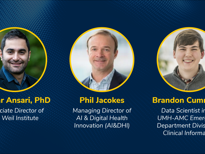 Headshots of three current and former Weil Institute staff members. On the left is Dr. Sardar Ansari. In the middle is Phil Jacokes. On the right is Brandon Cummings.