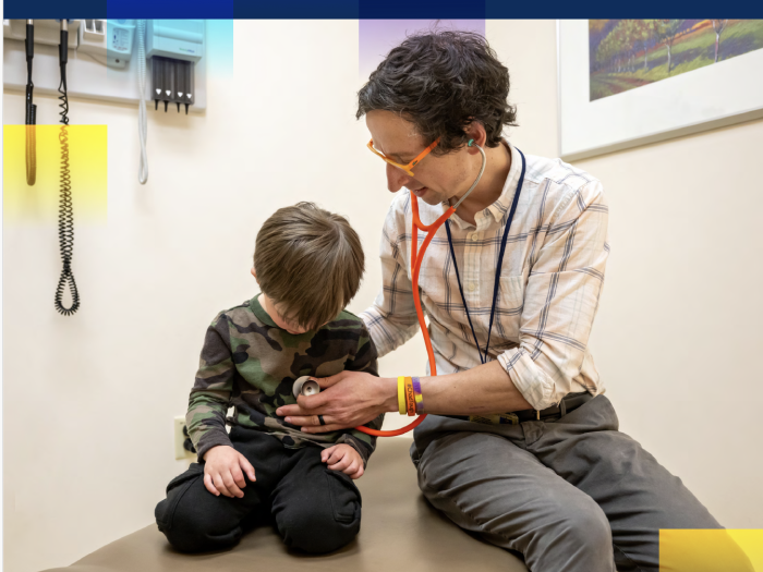 Dr. Koschmann and young patient 