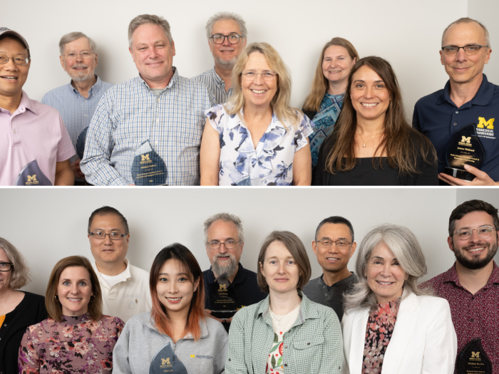 Groups of people stand together. These are the 2026 EBS awardees.
