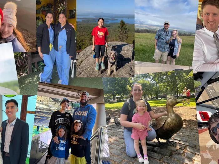 Collage of every faculty's and fellow's photos from the story