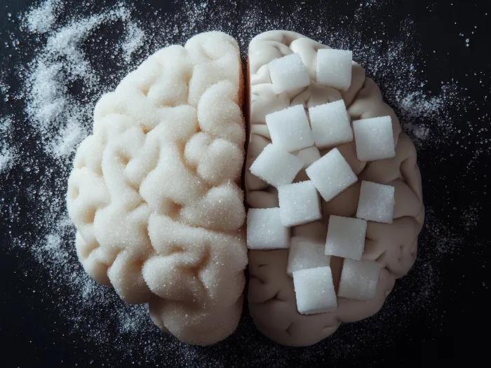 a brain covered in sugar