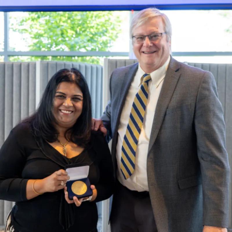 Priya Kunju at her professorship installation ceremony