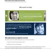 Pancreatic cancer risk assessment poster